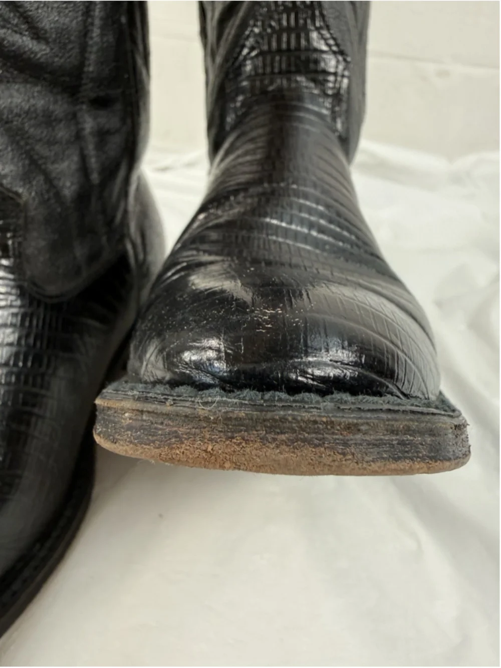 Rio Bravo Black Leather Western/Cowboy Boots boys size 3.5